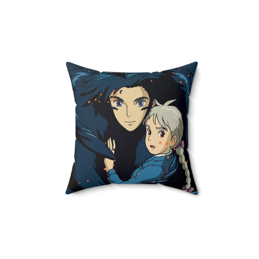 Howl's Moving Castle - Howl Jenkins Pendragon & Sophie Hatter Spun Polyester Anime Square Pillow