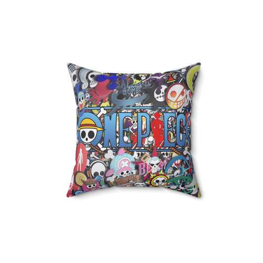 One Piece Anime Spun Polyester Square Pillow