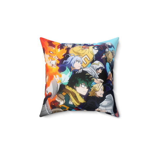 My Hero Academia - Heros Vs Villains - Anime Spun Polyester Square Pillow